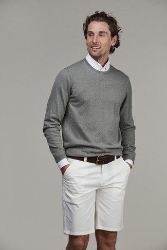 Crew neck knit,  e-patch