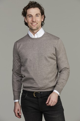 Merino crew neck structure knit Merino crew neck structure knit MOLE