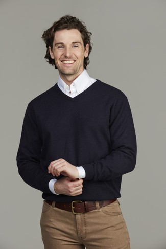 Geelong v-neck sweater Geelong v-neck sweater NAVY