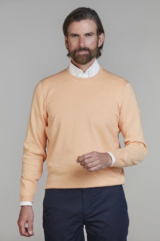 Crew Neck Knit E-Patch ORANGE