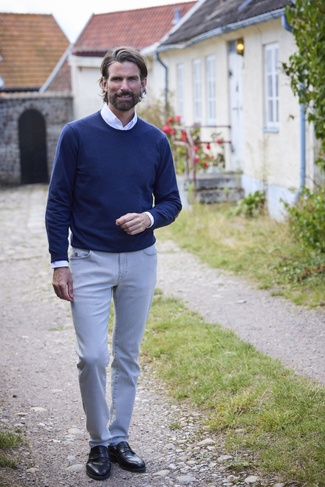 Crew Neck Knit E-Patch NAVY