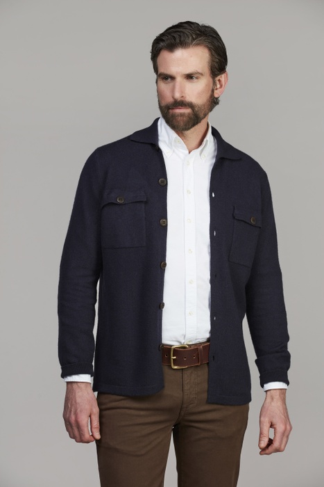 Knitted Overshirt NAVY