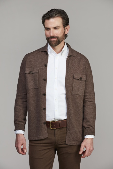 Knitted Overshirt BROWN