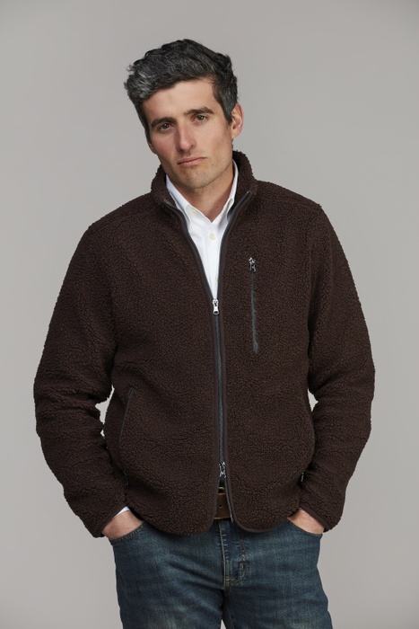 Pile Fleece Jacket DARK BROWN