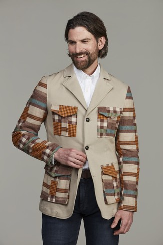 Safari patchwork jacket BEIGE