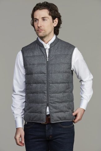 Light Down Supersonic Wool Vest GREY