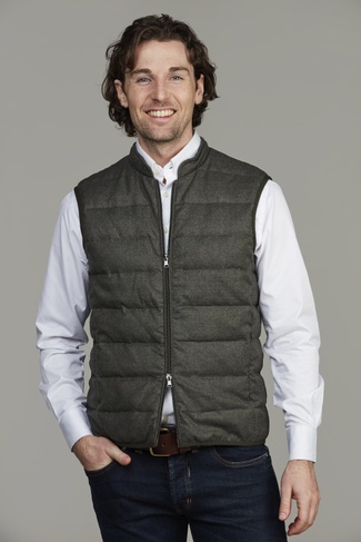 Light Down Supersonic Wool Vest GREEN