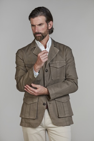 Sorrento Linen Blend Jacket RUSTIC BROWN