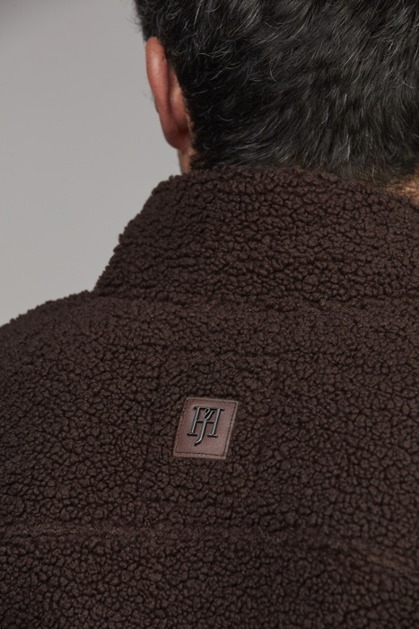 Pile Fleece Overshirt DUNKELBRAUN