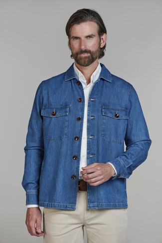 Denim Overshirt BLÅ