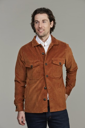 Corduroy Overshirt ORANGE