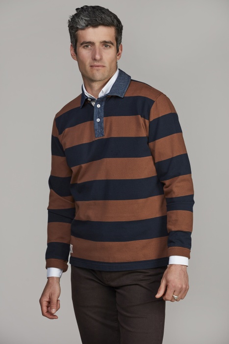 YD Striped Rugger YD Striped Rugger BROWN