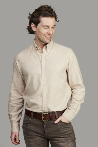 Soft Flanel Solid Shirt SAND