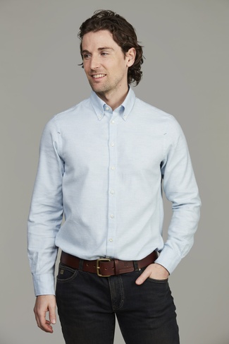 Soft Flanel Solid Shirt LIGHT BLUE