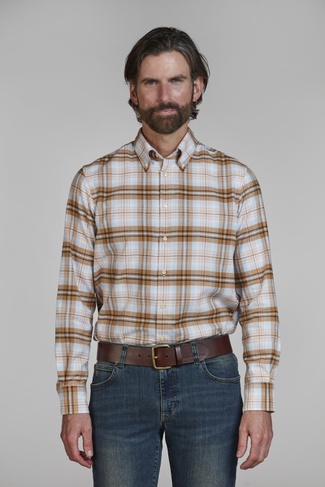 Twill Flanel Shirt ORANGE