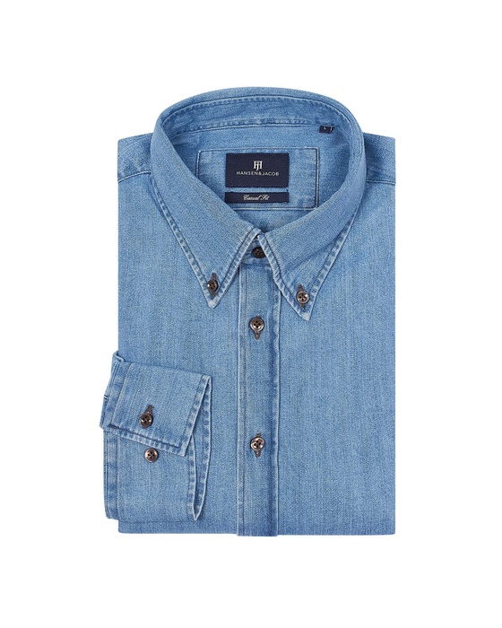 Teo Slub Denim Shirt BLUE