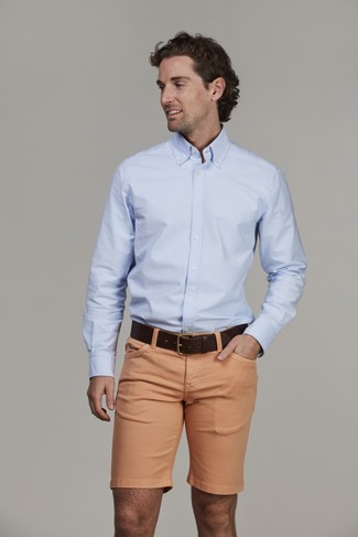 5-pkt  Pan oxford shorts ORANGE