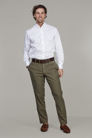 Linen blend comfort chino
