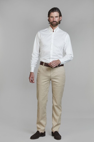 Cotton/Linen Stretch Chino BEIGE