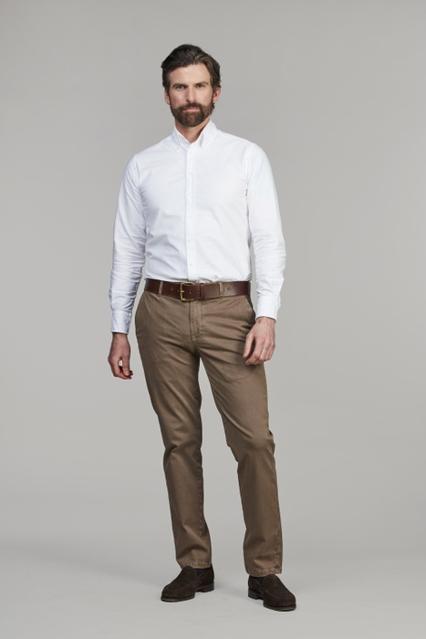 Classic Chino Bormio Print DARK BEIGE