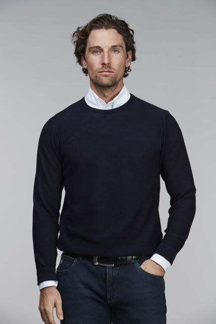 MERINO CREWNECK STRUCTURE KNIT