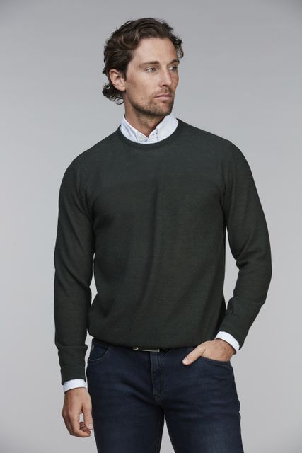 MERINO CREWNECK STRUCTURE KNIT