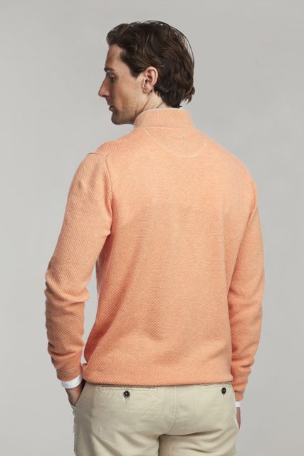 HALF ZIP DIAMOND KNIT