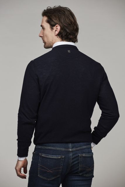 MERINO CREW NECK STRUCTURE KNIT