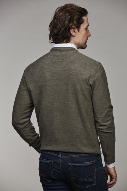 MERINO CREW NECK STRUCTURE KNIT