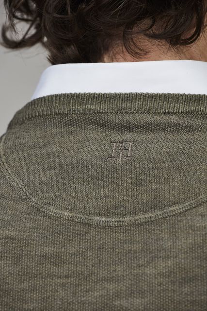 MERINO CREW NECK STRUCTURE KNIT