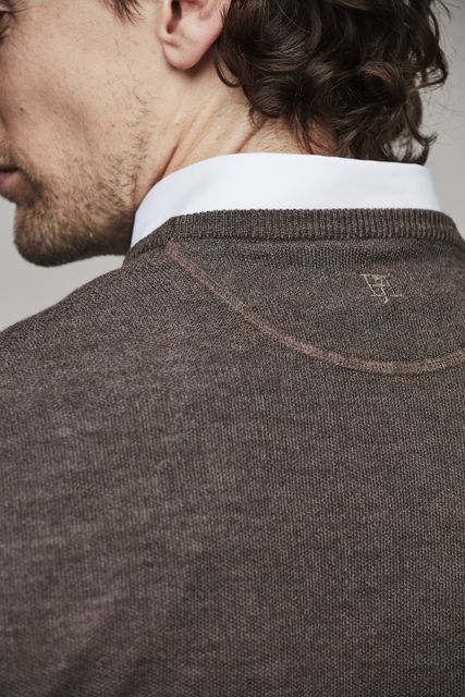 MERINO CREW NECK STRUCTURE KNIT