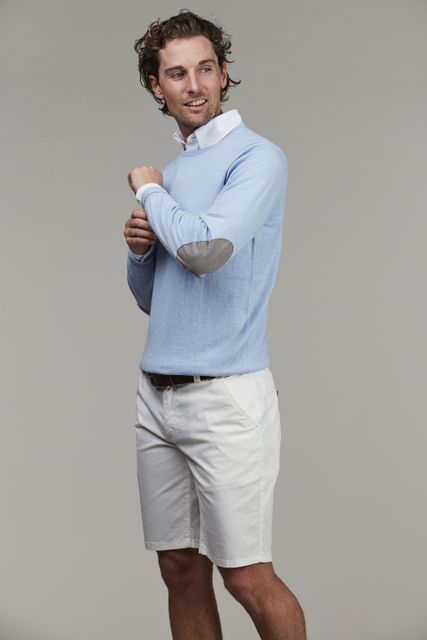 Crew neck knit, e-patch Crew neck knit, e-patch