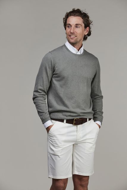 Crew neck knit, e-patch Crew neck knit, e-patch