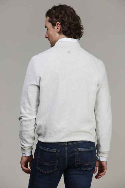 Half zip structure knit