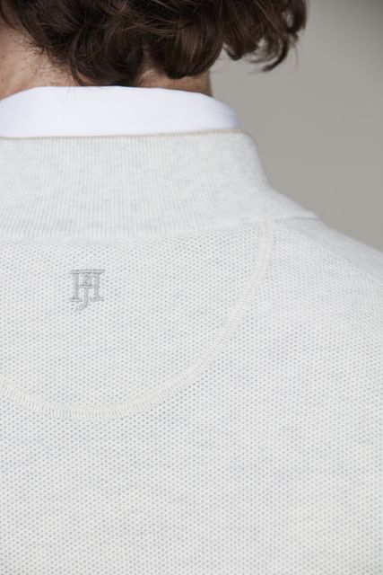 Half zip structure knit