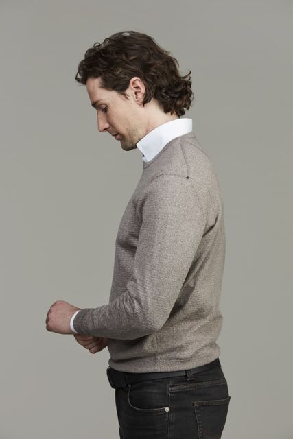 Merino Crew Neck Structure Knit
