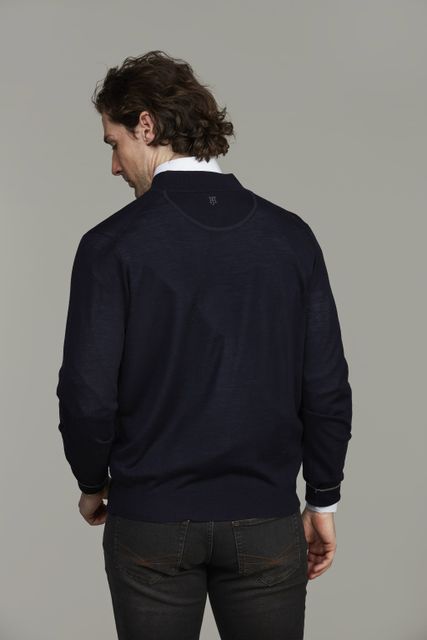 Merino full zip plain  knit