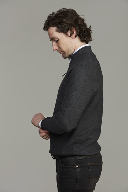 Half Zip Structure Knit