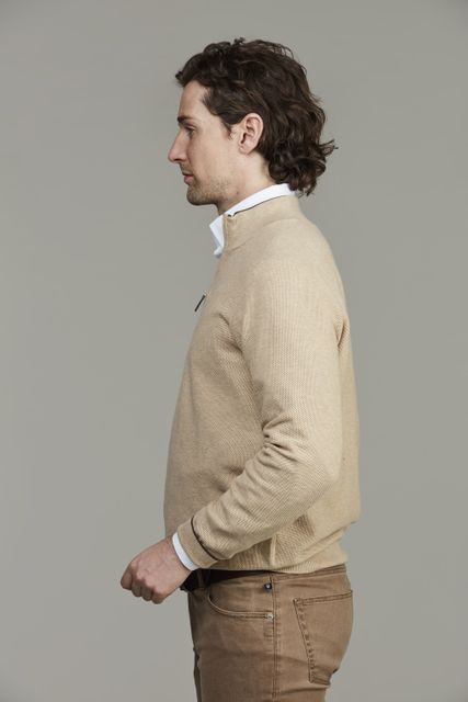 Half Zip Structure Knit