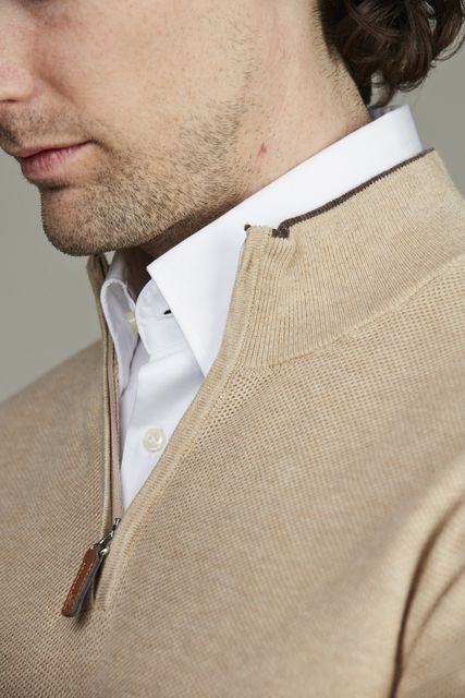 Half Zip Structure Knit