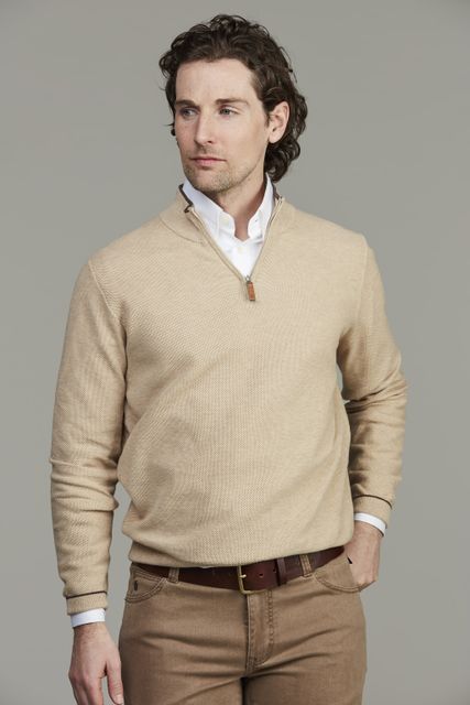 Half Zip Structure Knit