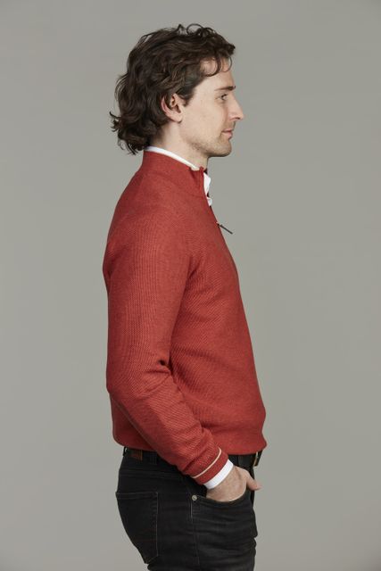 Half Zip Structure Knit