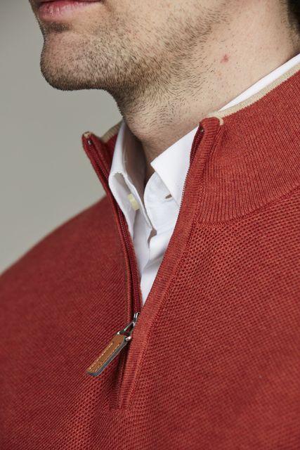 Half Zip Structure Knit