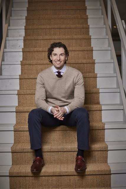 2Tone Herringbone Knit, Crew Neck