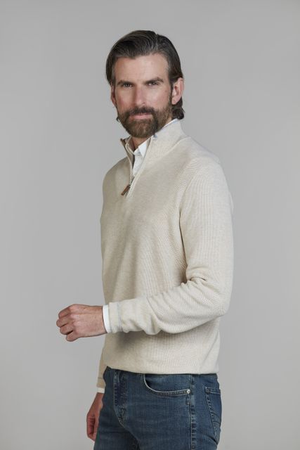 Half Zip Structure Knit