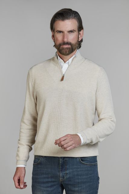 Half Zip Structure Knit