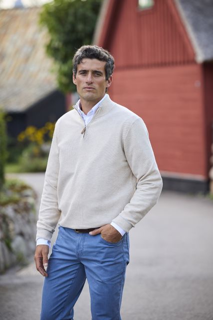 Half Zip Structure Knit