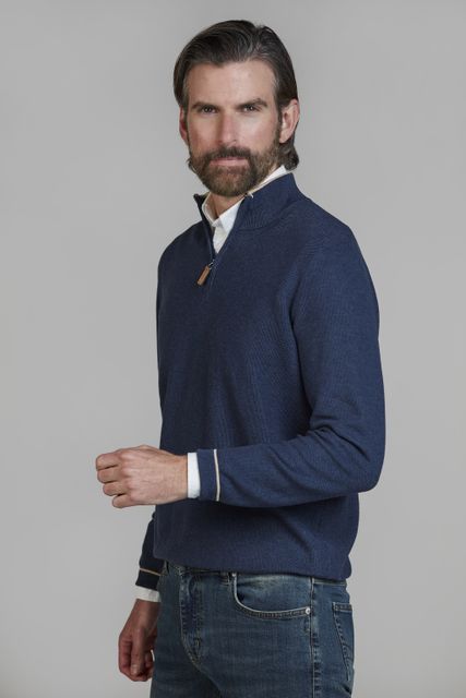Half Zip Structure Knit