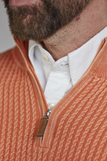 Half Zip Vintage Wash Knit