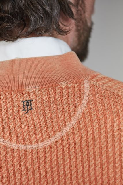 Half Zip Vintage Wash Knit